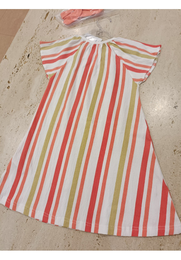 Vestido Rayas Naranja