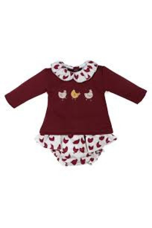 Conjunto ranita burdeos