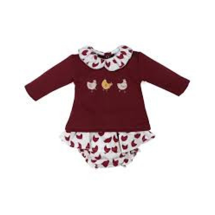 Conjunto ranita burdeos