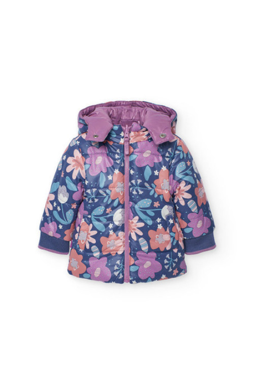 Parka Acolchada Reversible Morada