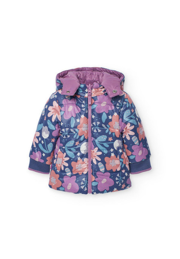 Parka Acolchada Reversible Morada