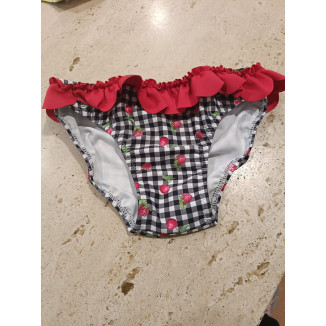 Braga Bikini Cuadros Rojo/Negro