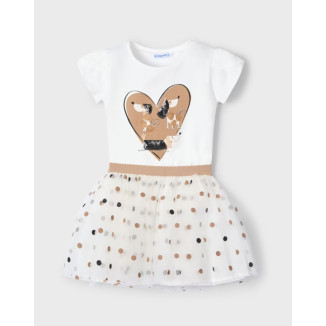 Conjunto 2p Tul Perros Crudo