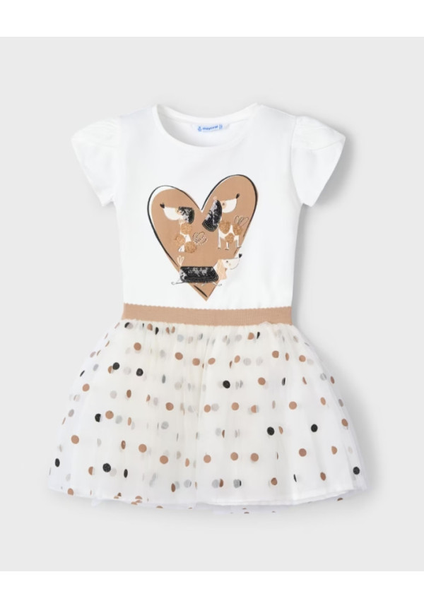 Conjunto 2p Tul Perros Crudo
