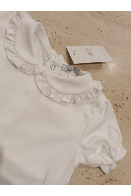 Camiseta M/C Blanca Volante