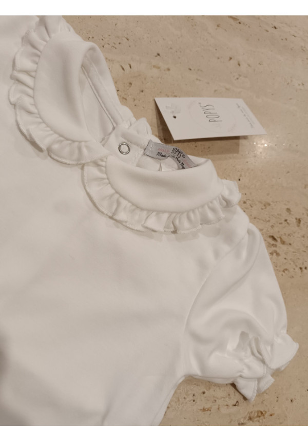Camiseta M/C Blanca Volante