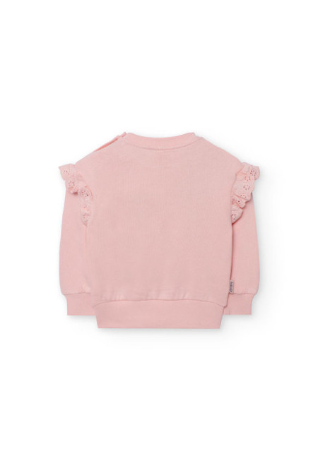 Sudadera Volantes Rosa