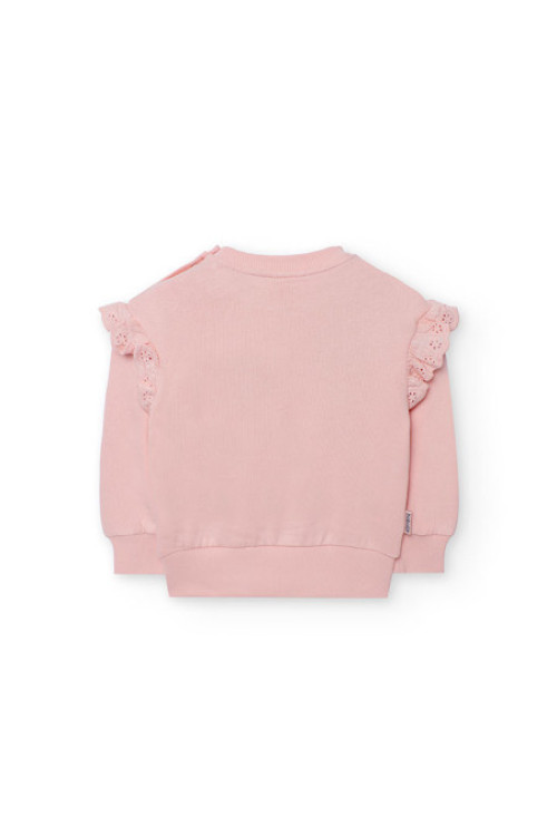 Sudadera Volantes Rosa