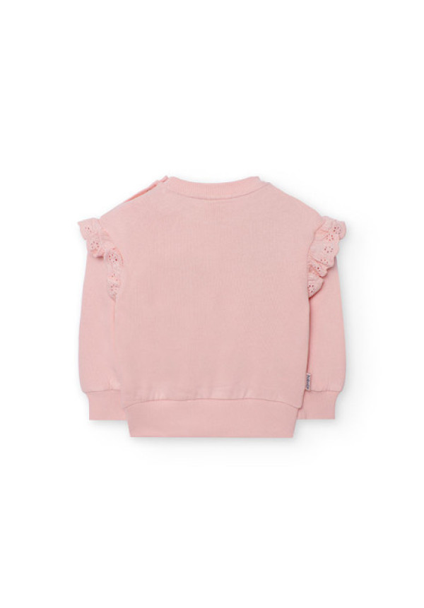 Sudadera Volantes Rosa