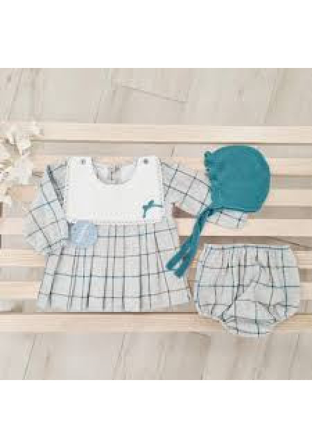 Vestido + Braga Cuadros Gris