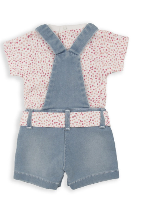 Conjunto 2p Peto Vaquero Rosa