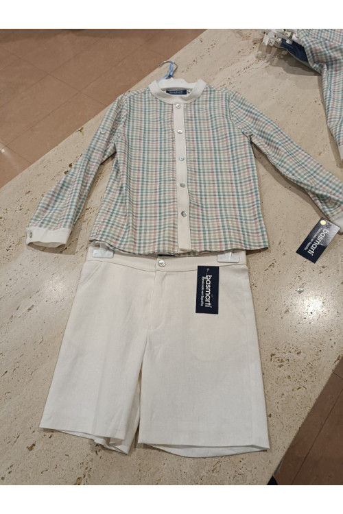 Conjunto 2p Cuadros/Blanco