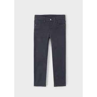 Pantalón Sarga Slim Fit Básico Asfalto