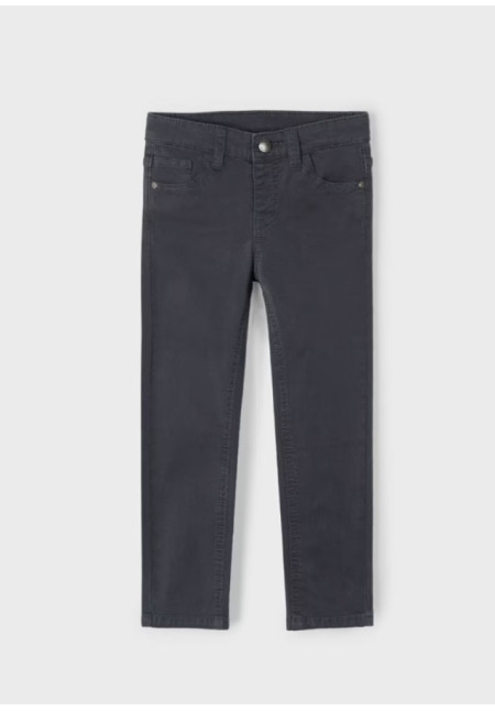 Pantalón Sarga Slim Fit Básico Asfalto