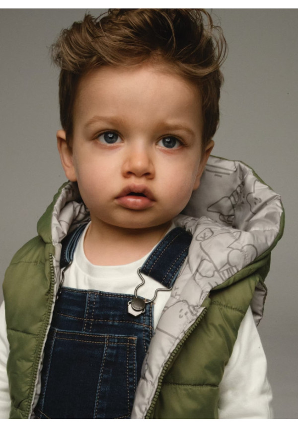 Chaleco Acolchado Reversible Bosque
