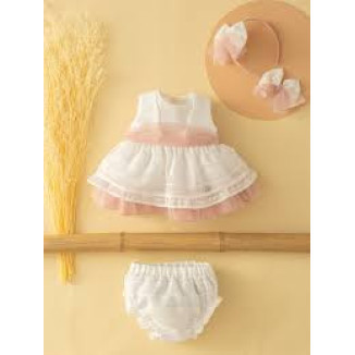 Vestido 2p Blanco/Maquillaje