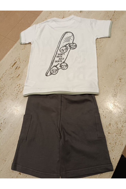 Conjunto 2p Skate Blanco
