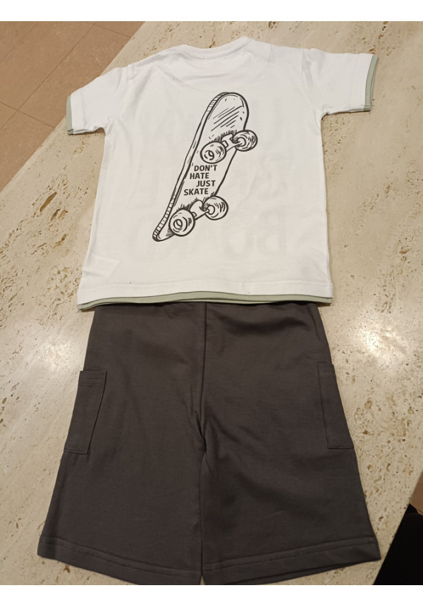 Conjunto 2p Skate Blanco