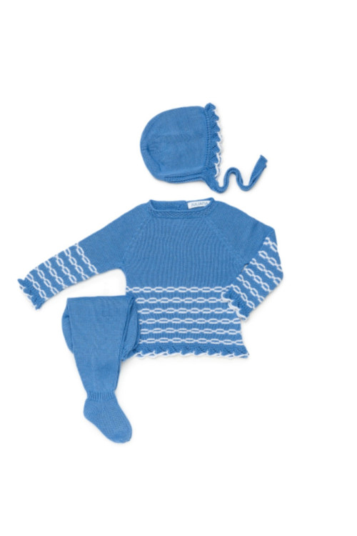 Conjunto Polaina 3p Azul Niza/Blanco