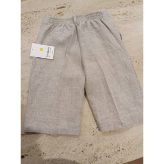 Pantalón Corto Vestir Lino Tostado