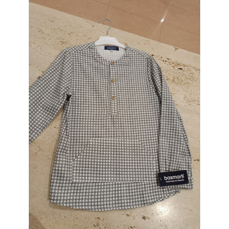 Camisa Cuadros Gris/Blanco