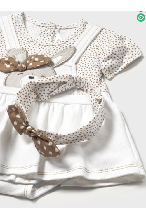 Conjunto 2p Conejito Marrón/Blanco