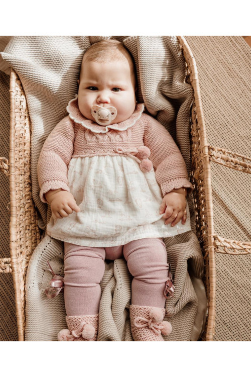 Vestido + Capota Rosa