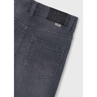 Pantalón Vaquero Slim Fit Gris Oscuro