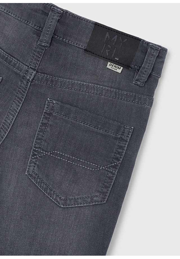 Pantalón Vaquero Slim Fit Gris Oscuro