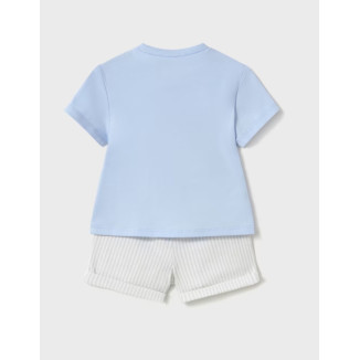 Conjunto 2p Azul/Rayas