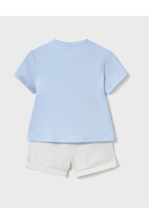 Conjunto 2p Azul/Rayas