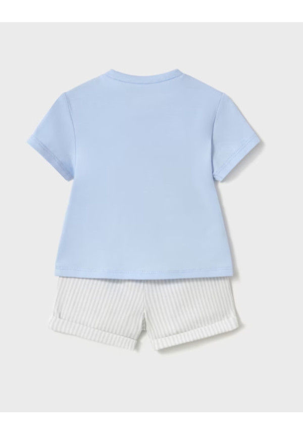 Conjunto 2p Azul/Rayas