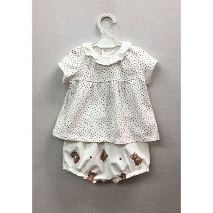 Conjunto 2p Crudo Ositos