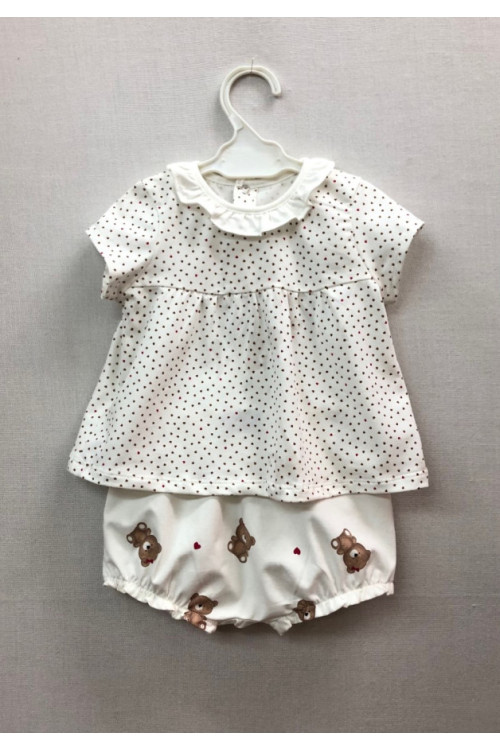 Conjunto 2p Crudo Ositos