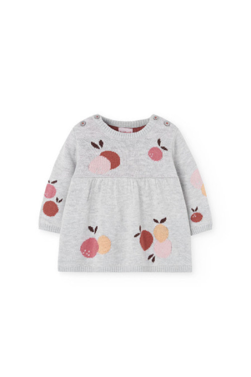 Vestido Manzanas Gris