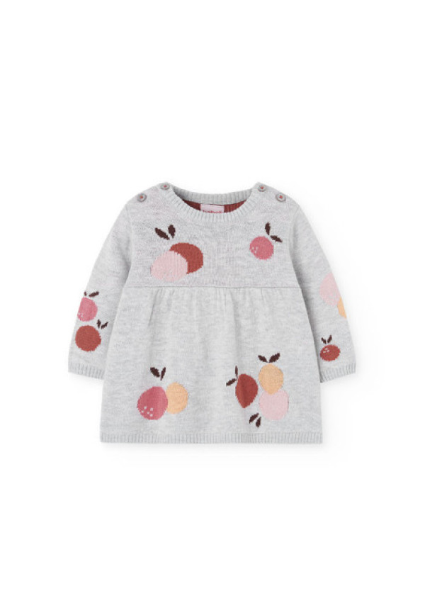 Vestido Manzanas Gris