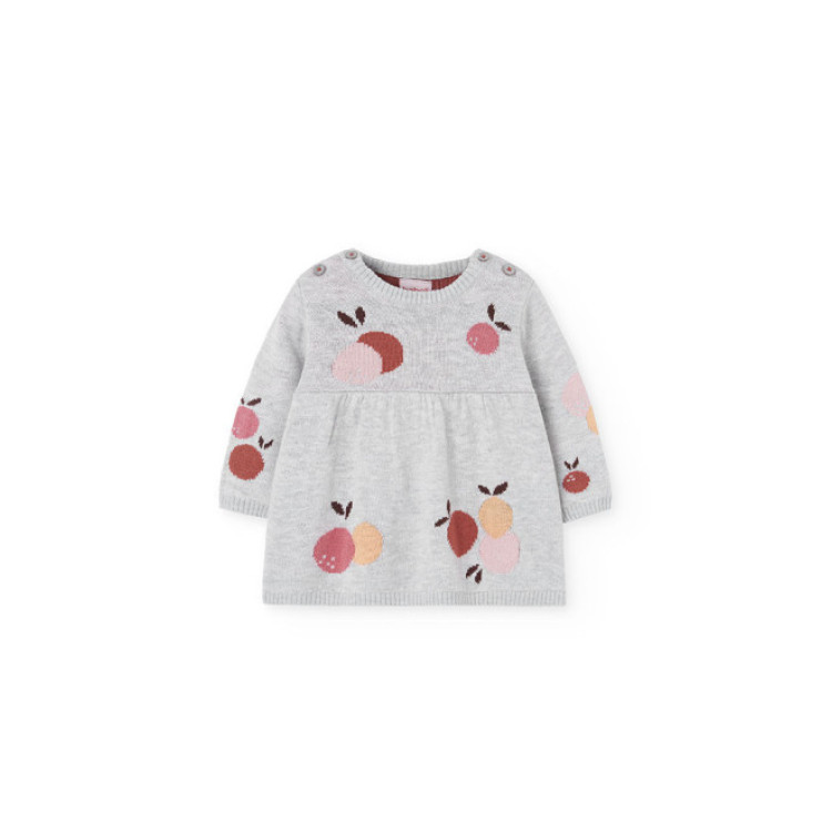 Vestido Manzanas Gris