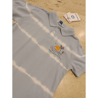 Polo M/C Azul Ola