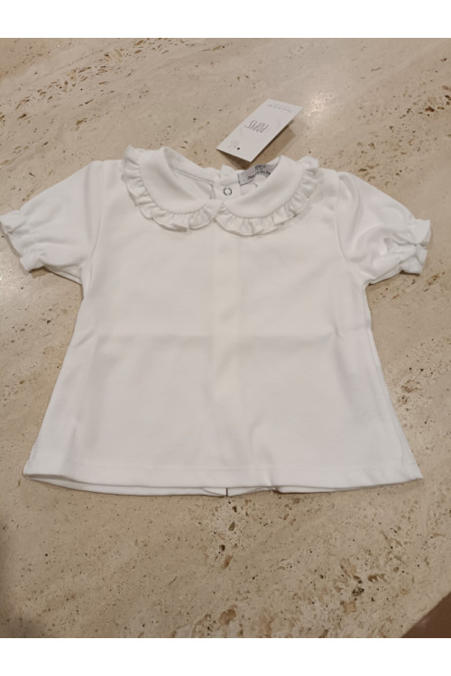 Camiseta M/C Blanca Volante