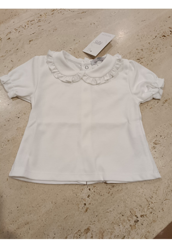 Camiseta M/C Blanca Volante