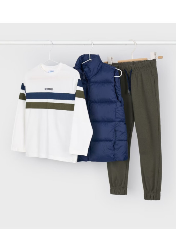 Conjunto 3p Azul-Oliva
