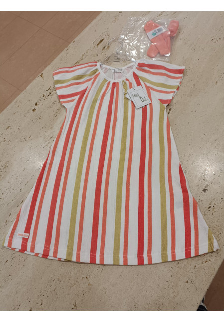 Vestido Rayas Naranja
