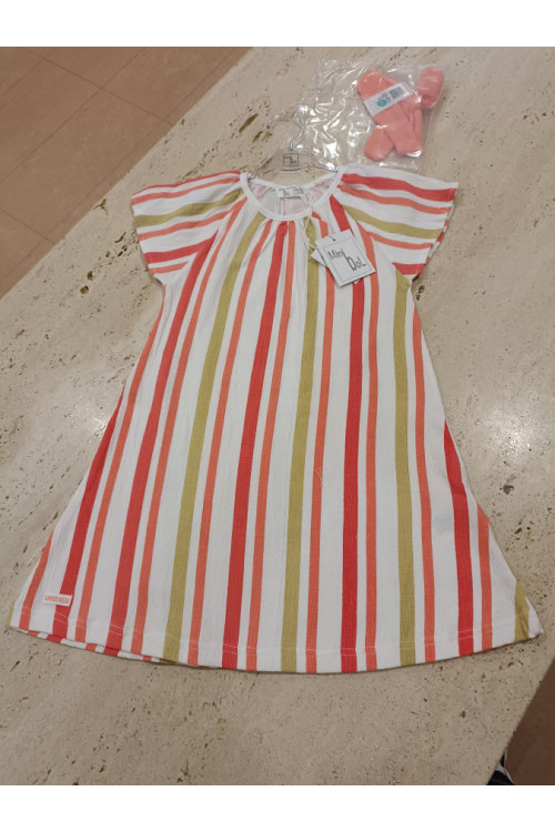 Vestido Rayas Naranja