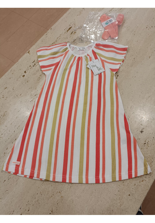 Vestido Rayas Naranja