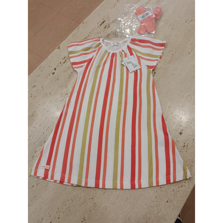 Vestido Rayas Naranja