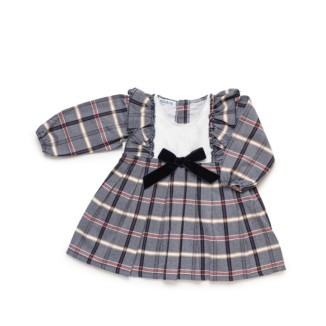 Vestido Cuadros Lazo