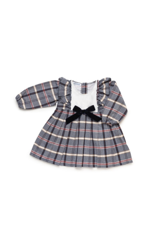 Vestido Cuadros Lazo