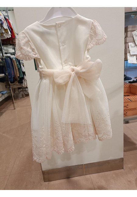 Vestido Ceremonia Crema-Salmon