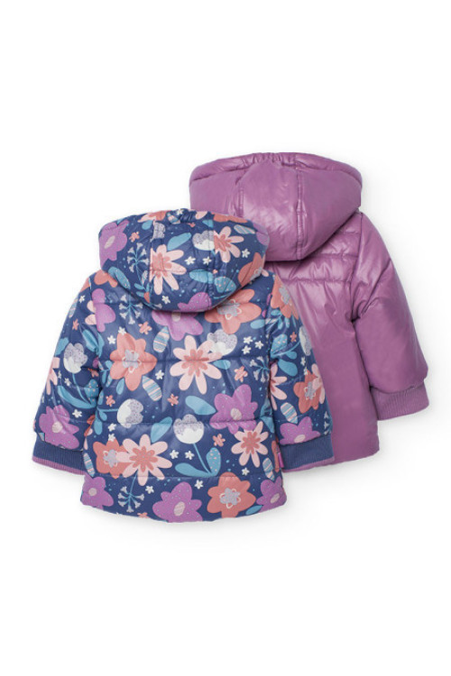 Parka Acolchada Reversible Morada