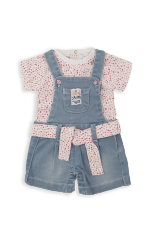 Conjunto 2p Peto Vaquero Rosa